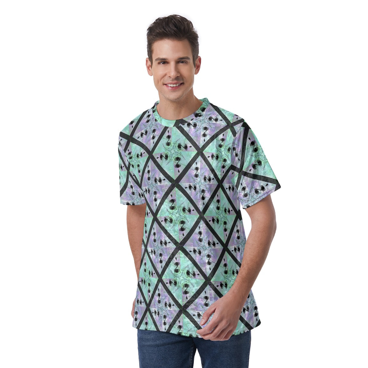 Tip Geometric Velvet Shirt