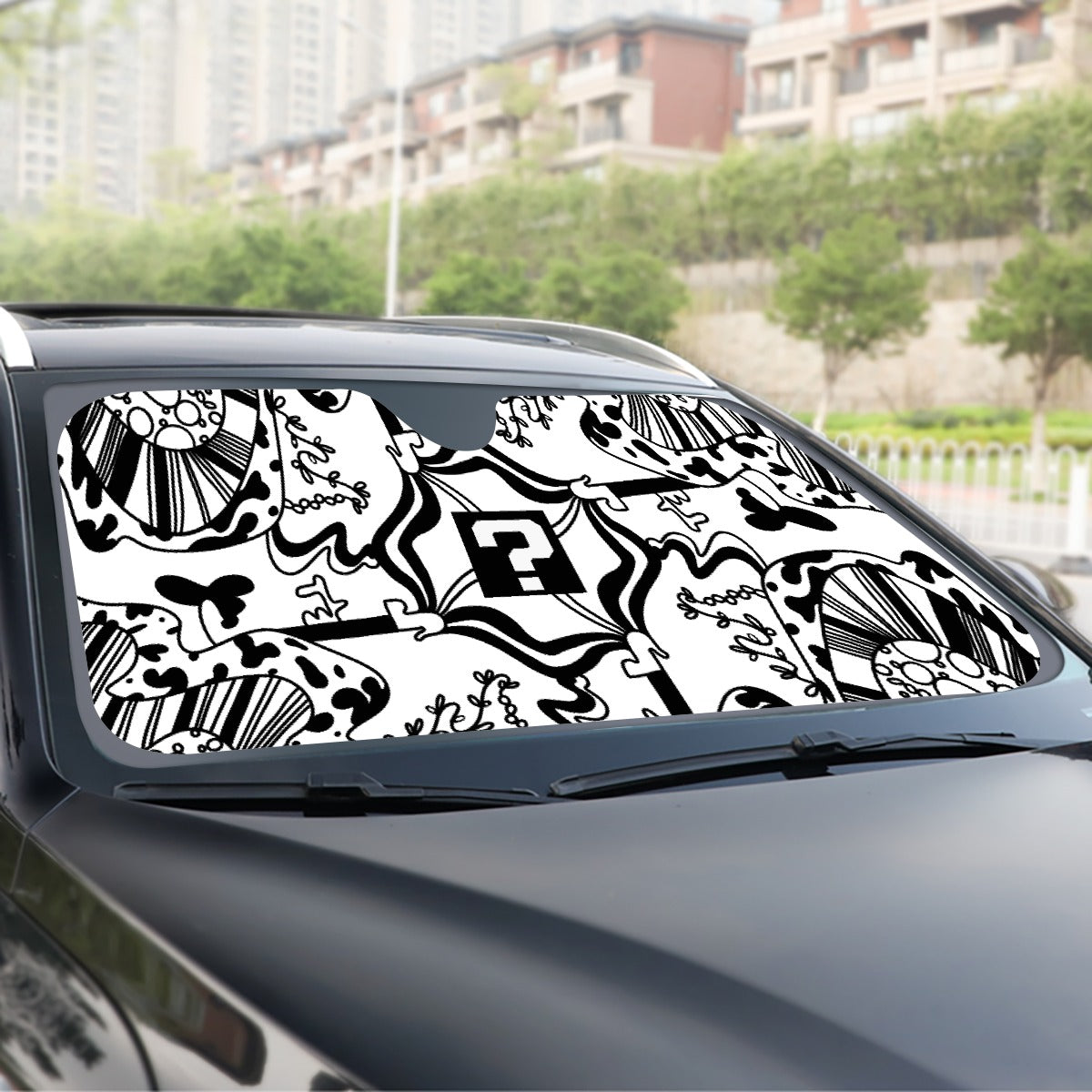 White TipDrip Windshield Sunshade | 145cm(57.1”)