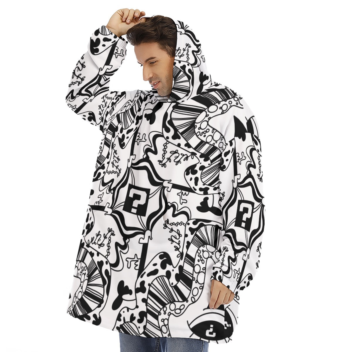TipDrip Unisex Sherpa Fleece Hoodie Blanket