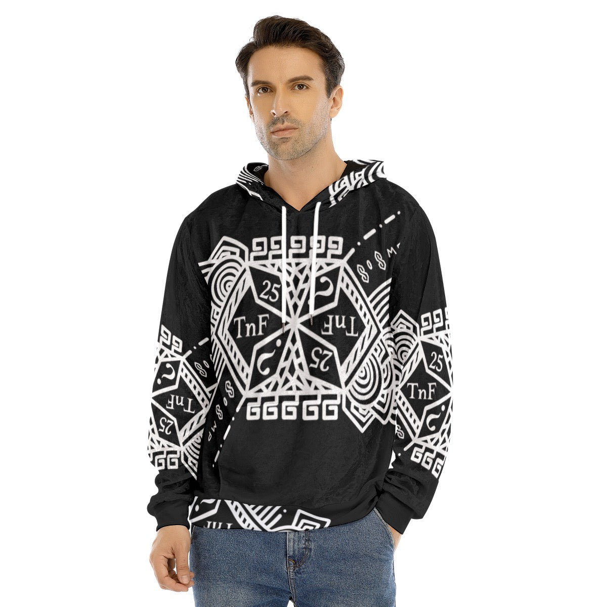 All-Over Print Men's Pullover Hoodie | Velvet