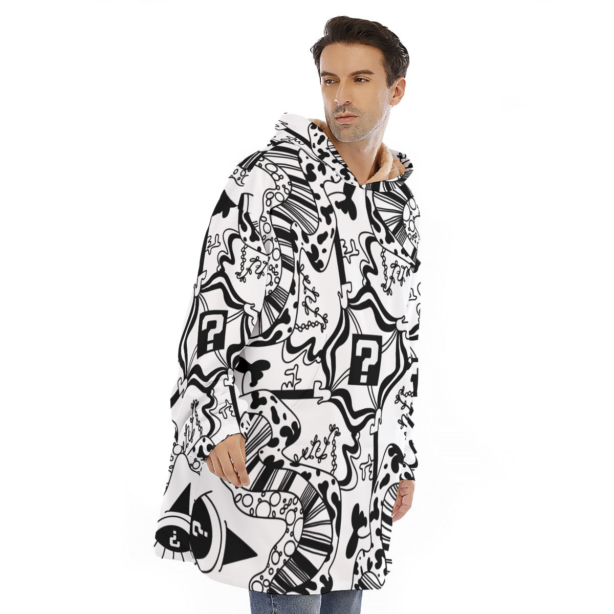 TipDrip Unisex Sherpa Fleece Hoodie Blanket