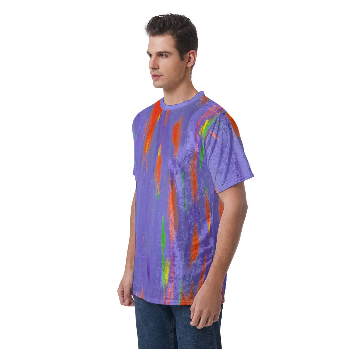 Lavender Glitch Velvet Tee
