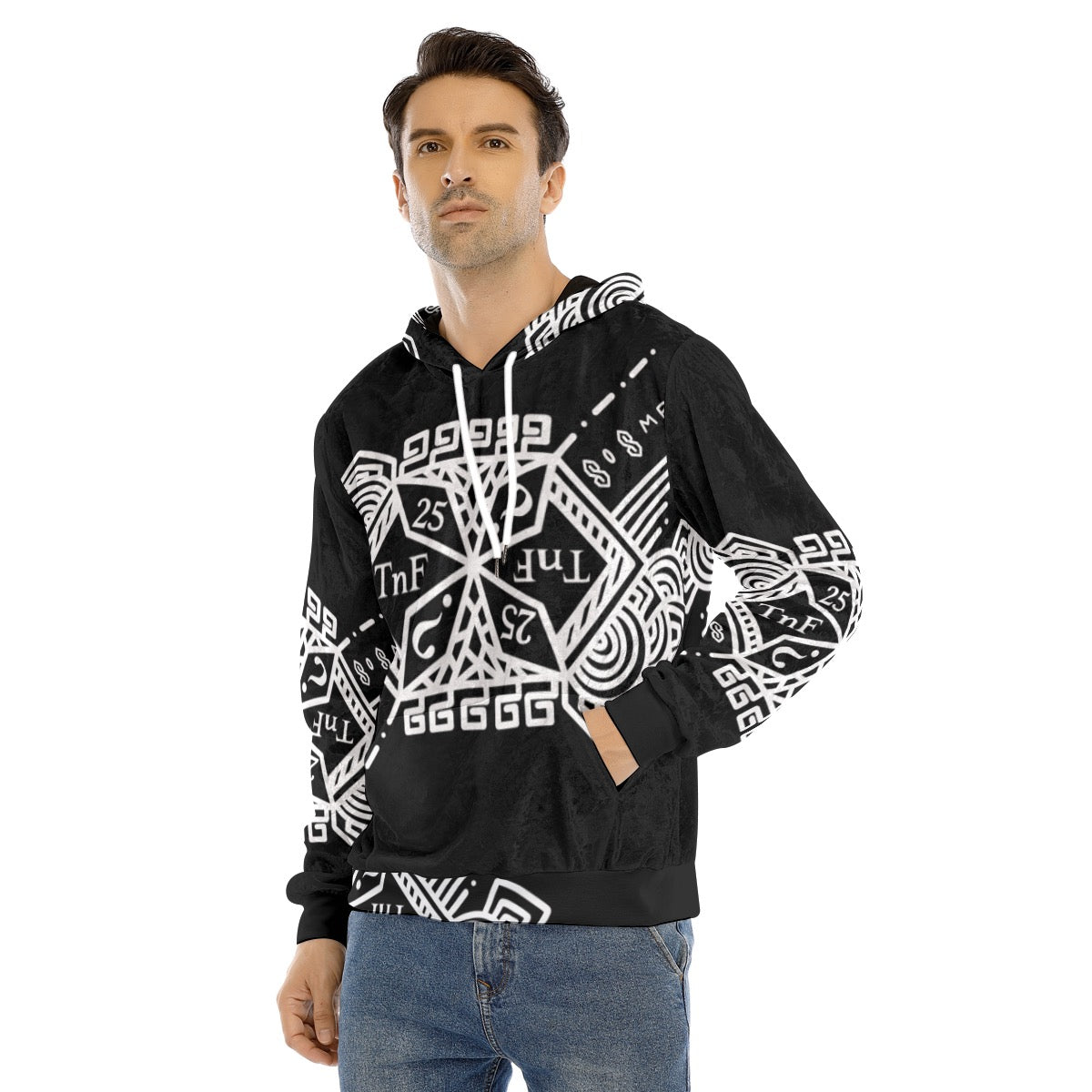 All-Over Print Men's Pullover Hoodie | Velvet