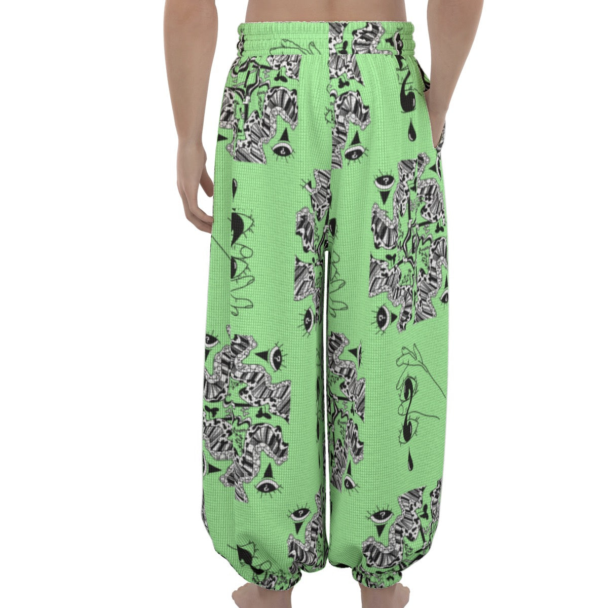 Electric Mint Tipper Unisex Lantern Pants