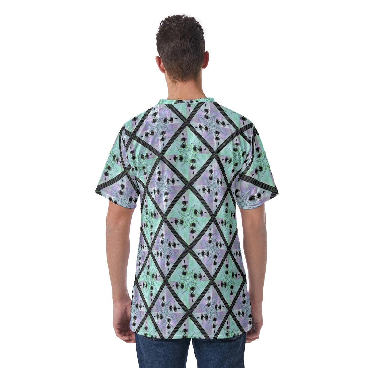 Tip Geometric Velvet Shirt