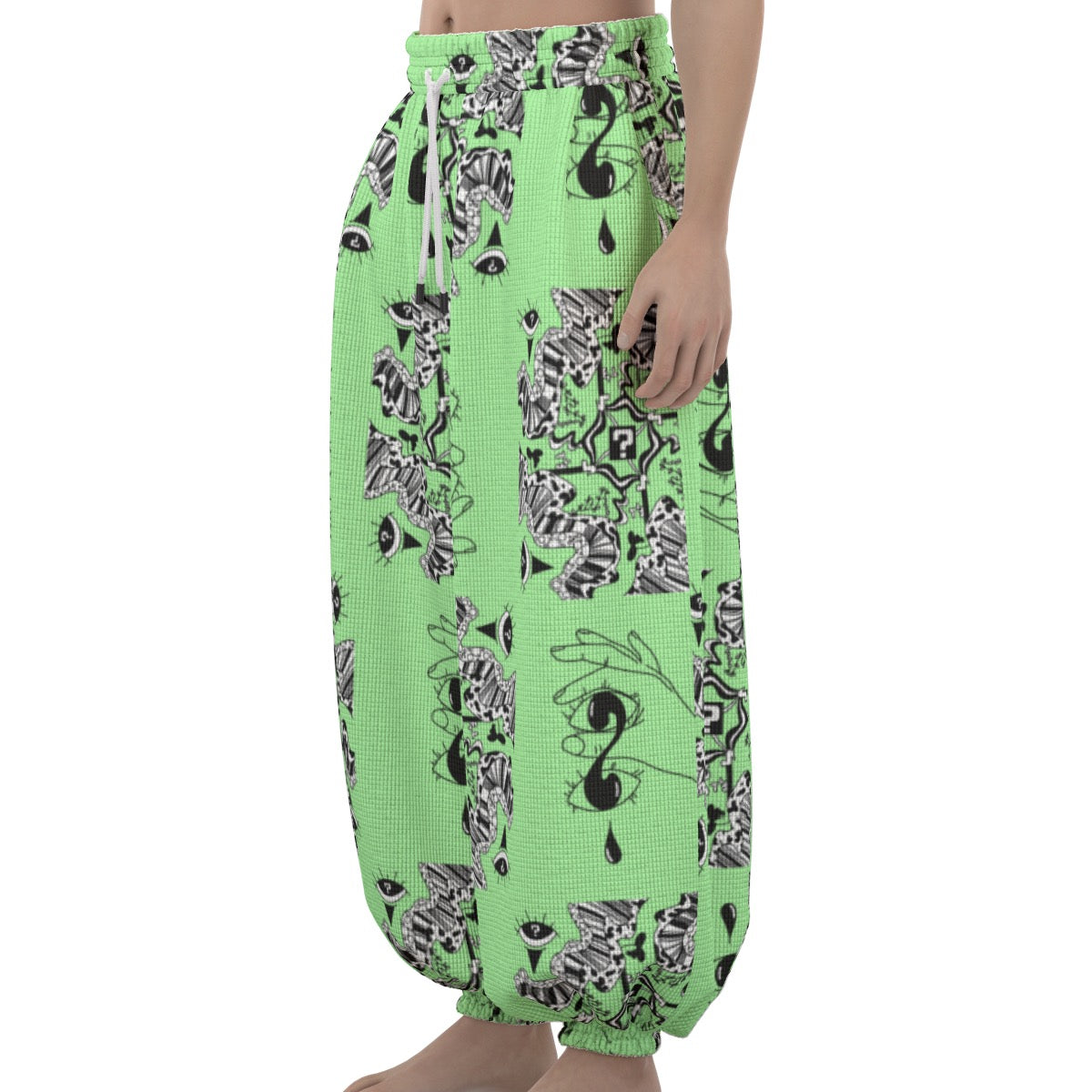 Electric Mint Tipper Unisex Lantern Pants