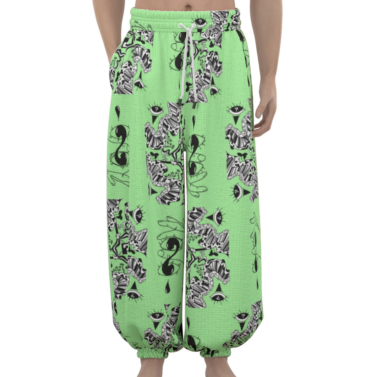 Electric Mint Tipper Unisex Lantern Pants