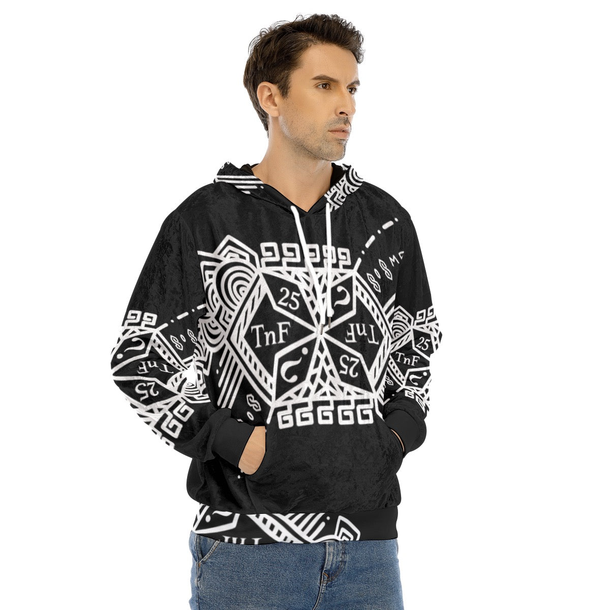 All-Over Print Men's Pullover Hoodie | Velvet
