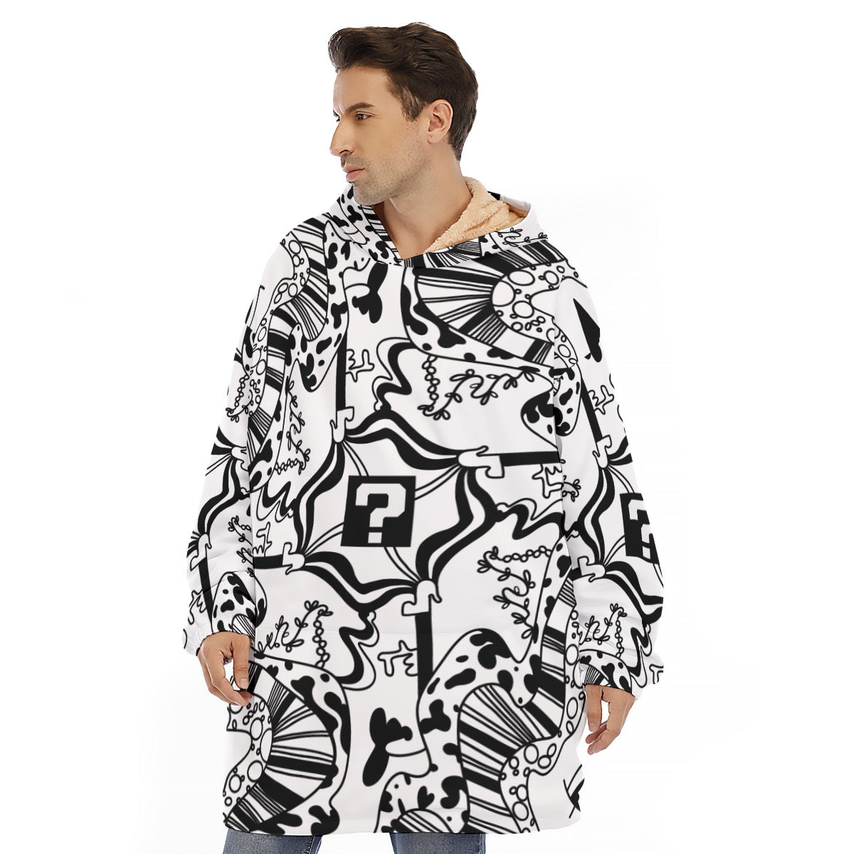 TipDrip Unisex Sherpa Fleece Hoodie Blanket