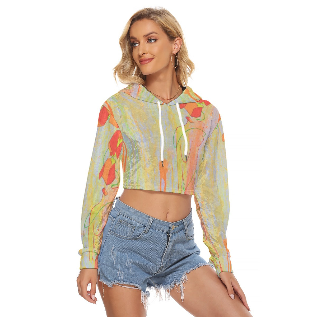 Boxed Thots Velvet Crop Hoodie