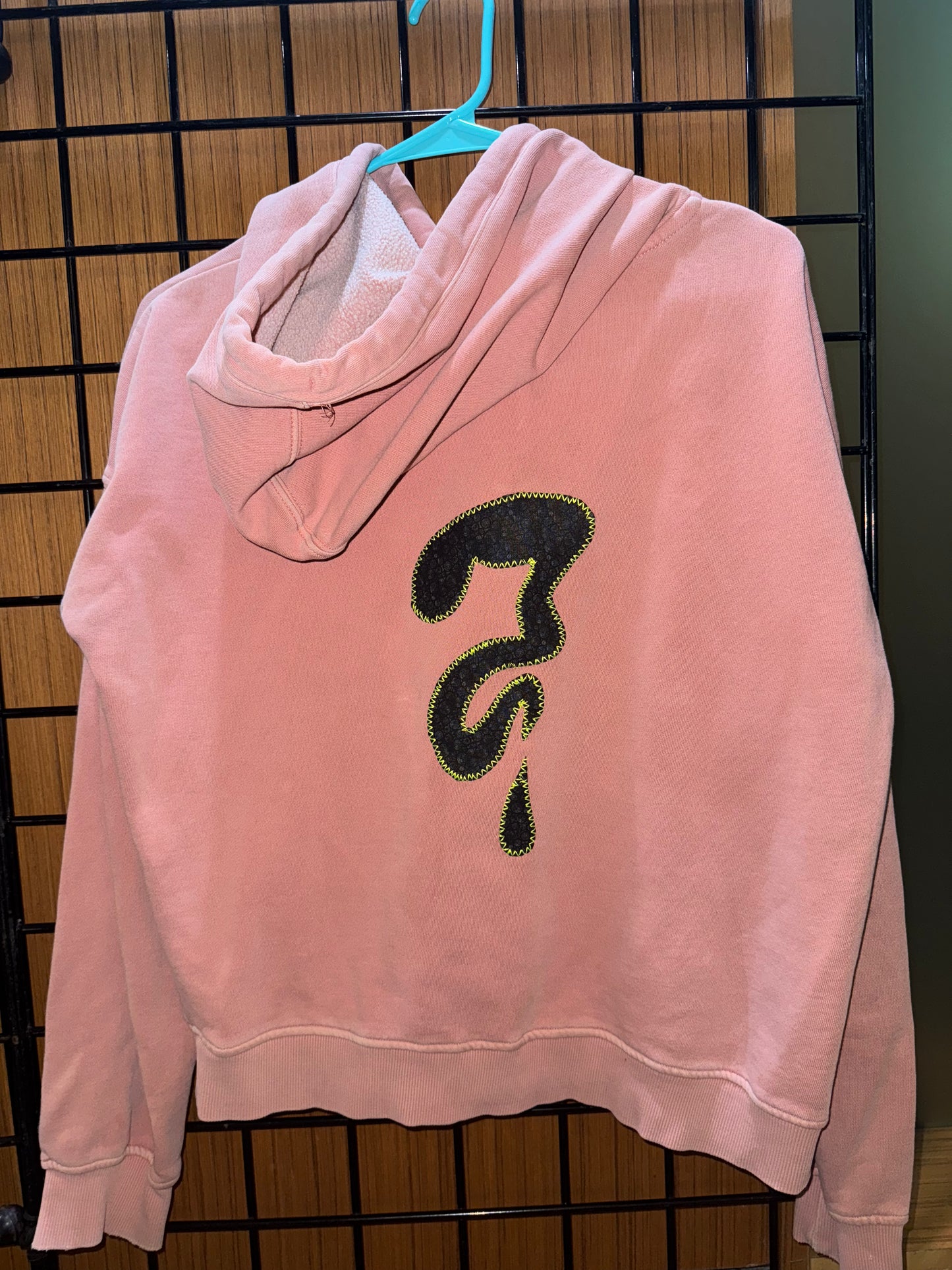 Pink Button Tip Hoodie
