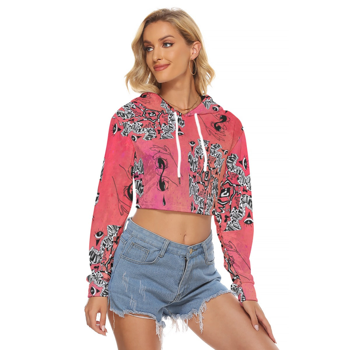 Sunset Sherbet Crop Hoodie