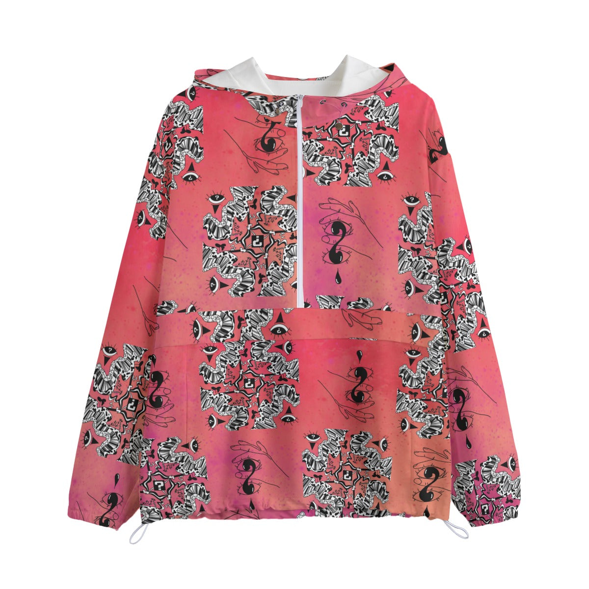 Sunset Unisex Pullover Jacket With Zipper Closure