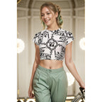 White TipDrip Cropped T-shirt