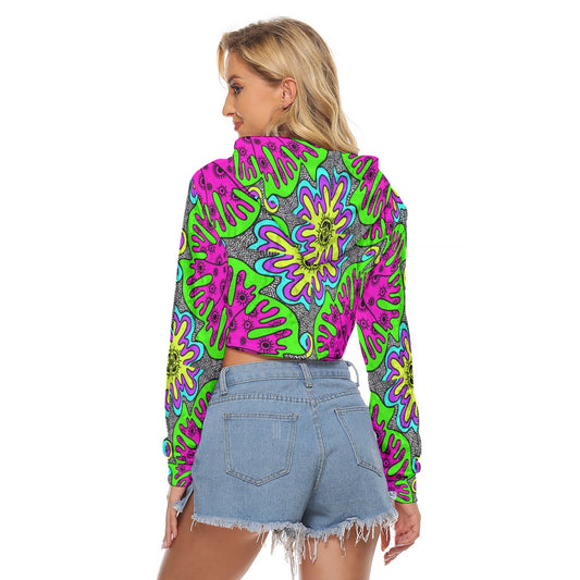 Watermeltin.v1 Velvet Crop Hoodie