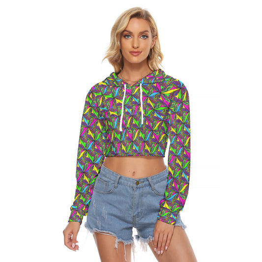 SW1RL.v1 Velvet Crop Hoodie