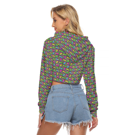 SW1RL.v3 Velvet Crop Hoodie