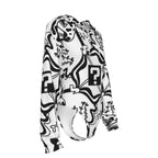 White TipDrip Hooded Bodysuit w Sleeves