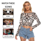 TipDrip White Mesh  Crop Tee