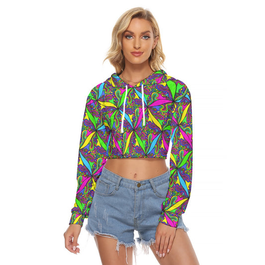 SW1RL.v2 Velvet Crop Hoodie