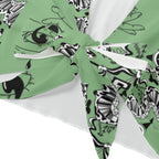 Sage Mesh Bell Sleeve Top