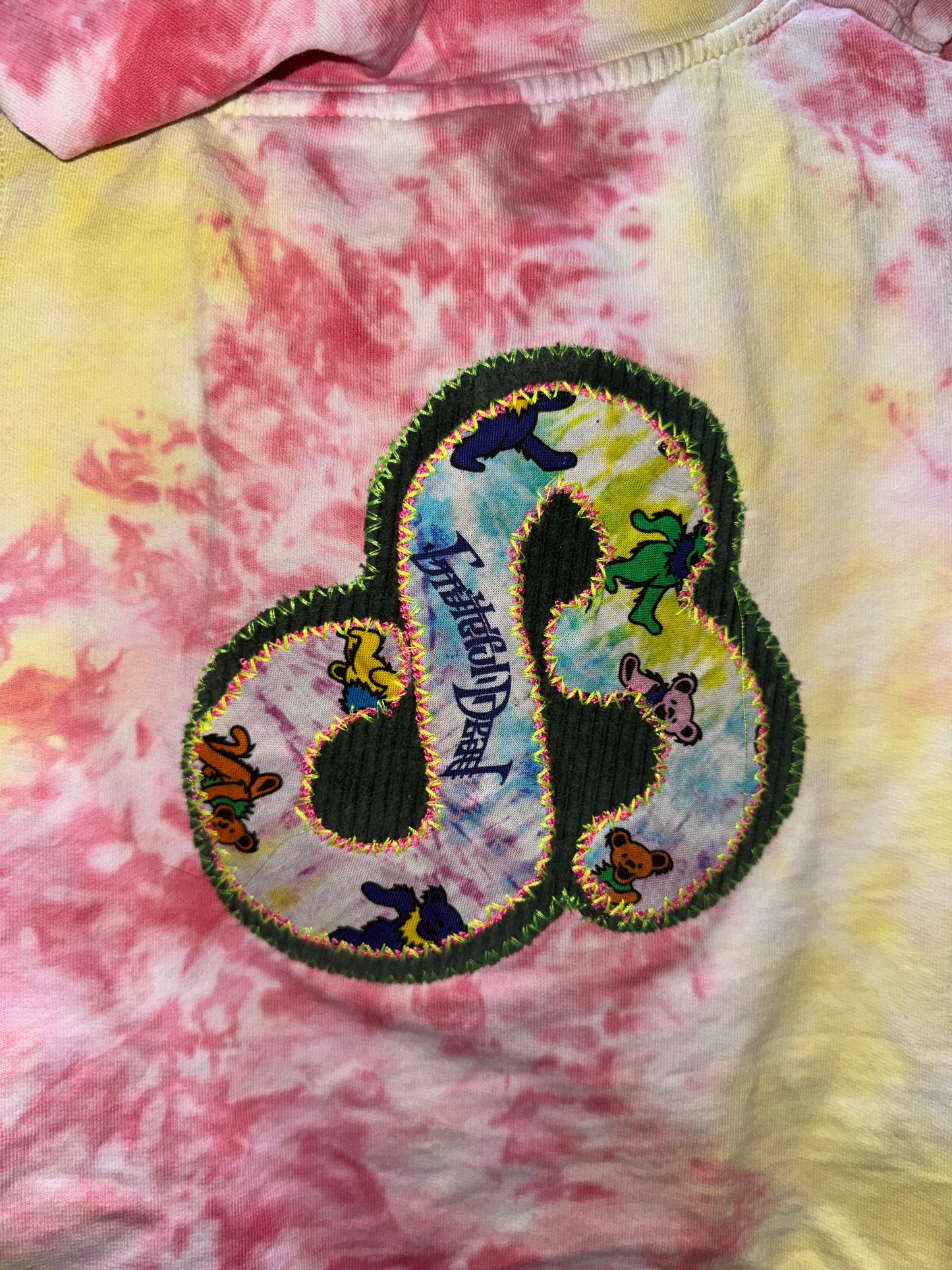 Raspberry Lemonade Dancing Bear DB Cutoff Hoodie