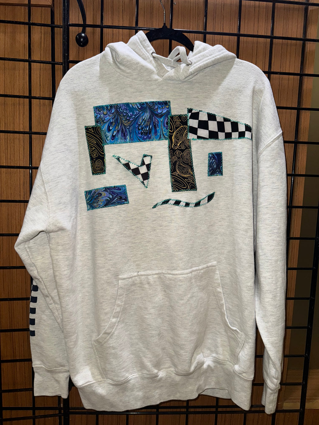 Abstract Patchwork Hoodie