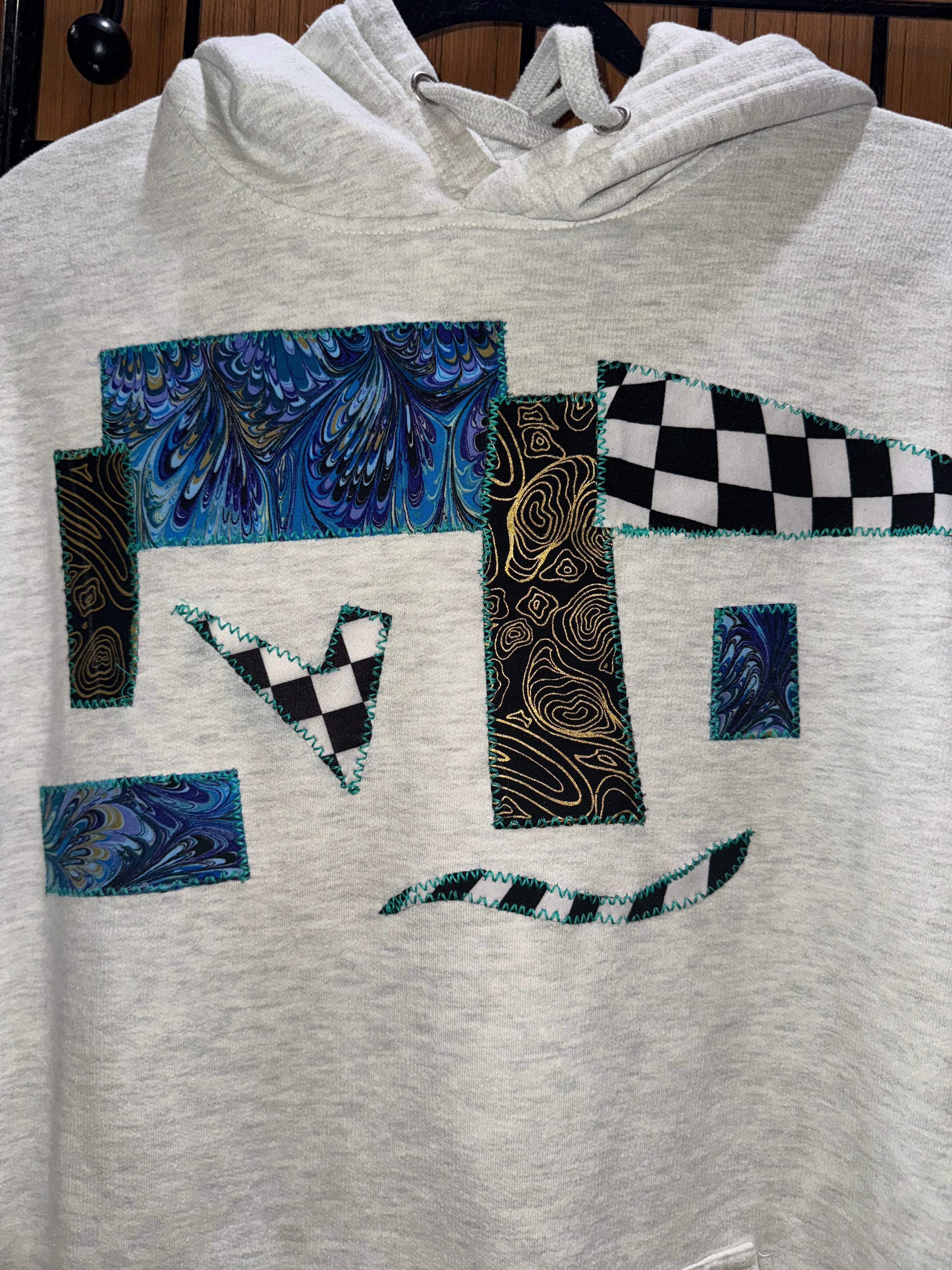 Abstract Patchwork Hoodie