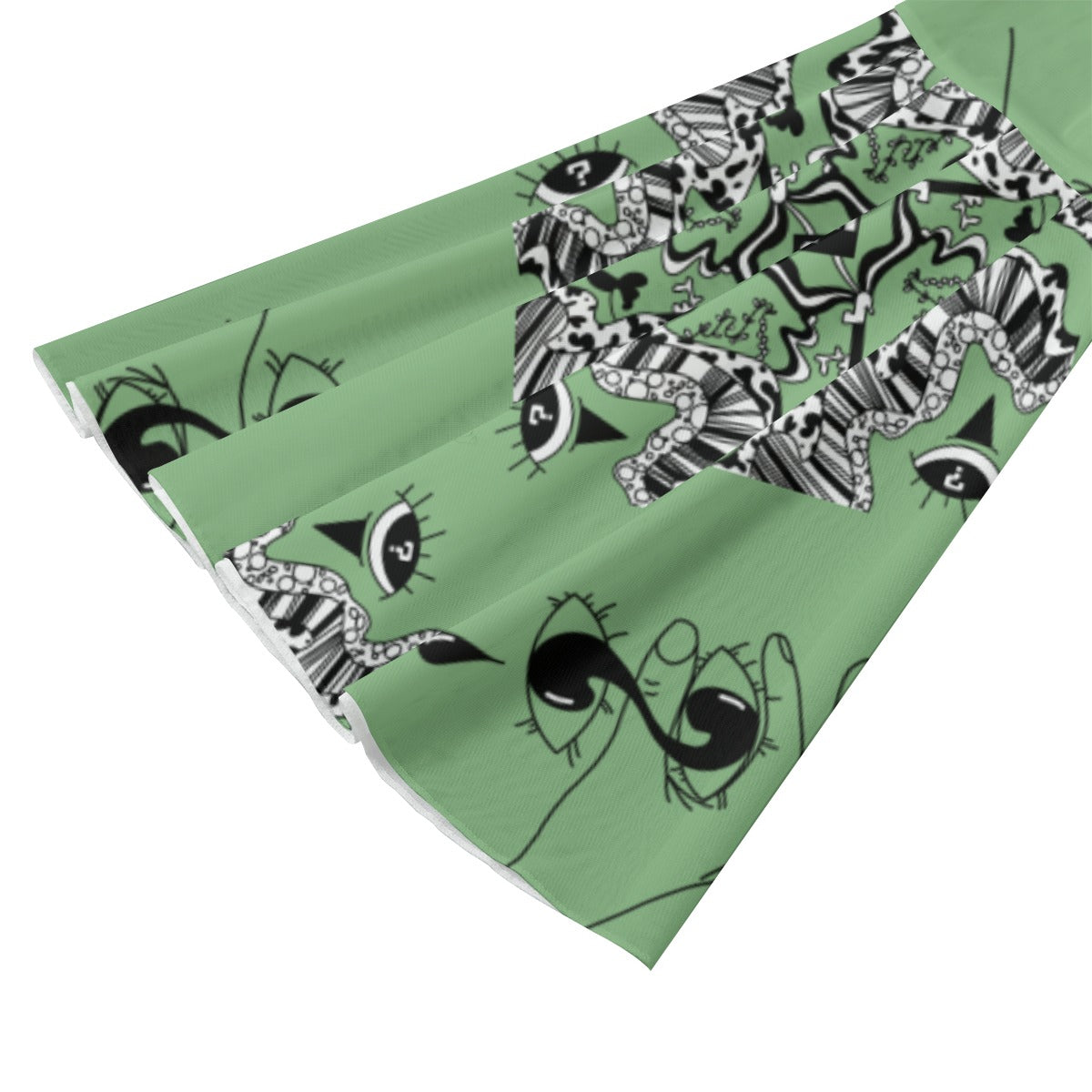 Sage Mesh Bell Sleeve Top